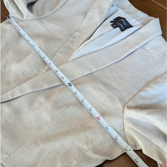 J.Crew Parke Stretch Natural/Cream Linen Blend Single-breasted Blazer, size 10 - Picture 7 of 10